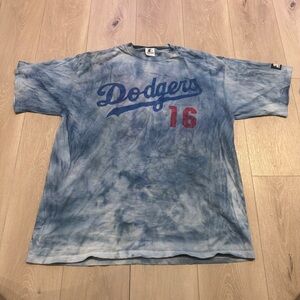 Starter Vintage Hideo Nomo LA Dodgers T-Shirt sz. XL Tie Dye MLB Baseball Men